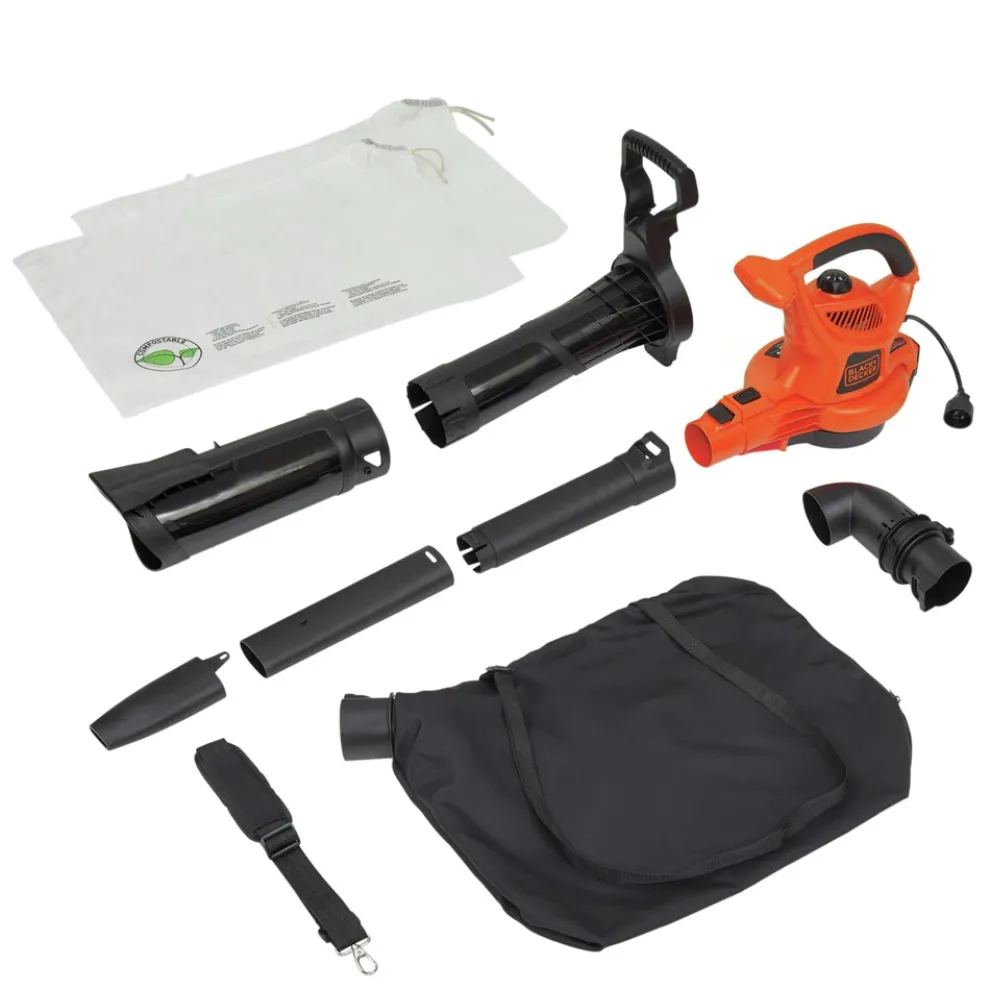 Black & Decker 12 Amp 250 MPH 400 CFM 3-in-1 Corded Leaf Blower/Vacuum