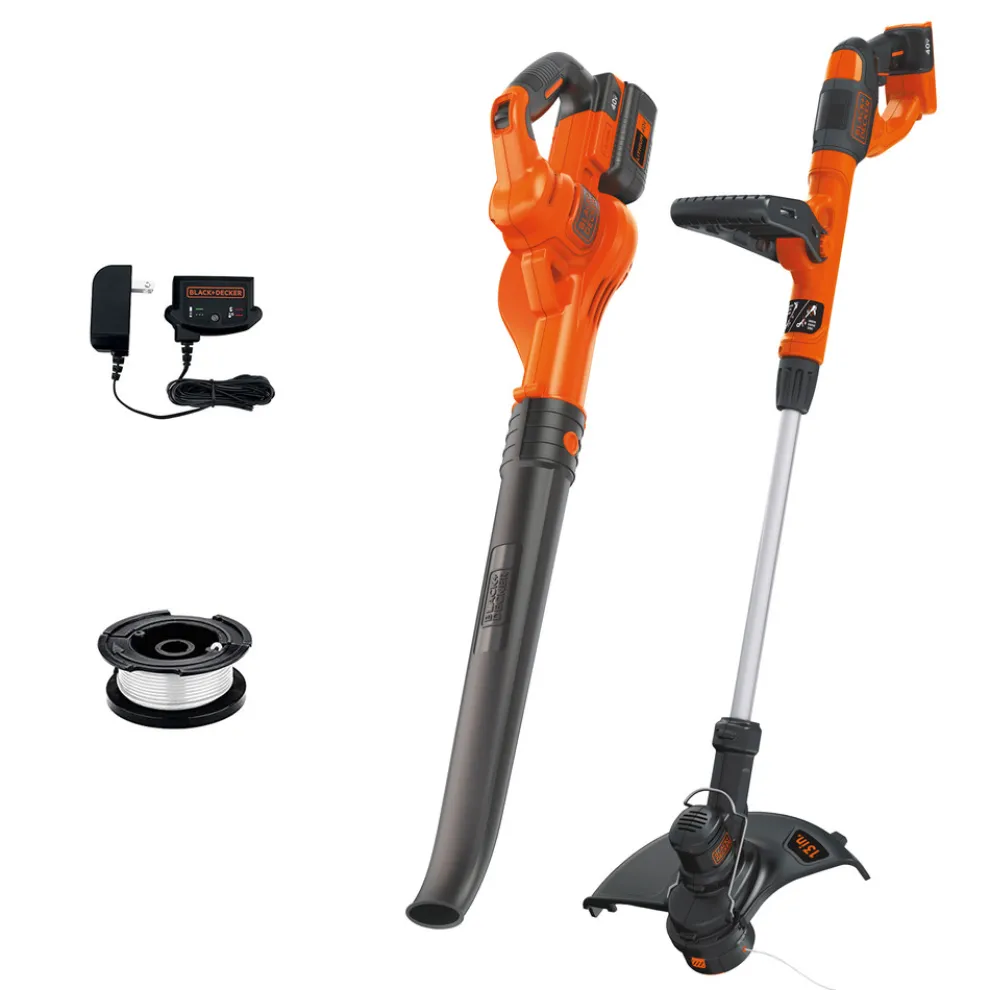 Black & Decker 40V MAX String Trimmer/Edger and Sweeper Combo Kit