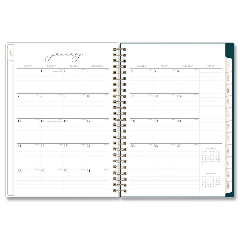 Blue Sky 8.63 in. x 5.88 in. 12-Month (Jan to Dec): 2026 Life Note-It Dania Weekly/Monthly Planner - Floral Artwork, Teal/Pink/Blue Cover