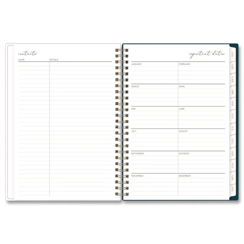 Blue Sky 8.63 in. x 5.88 in. 12-Month (Jan to Dec): 2026 Life Note-It Dania Weekly/Monthly Planner - Floral Artwork, Teal/Pink/Blue Cover