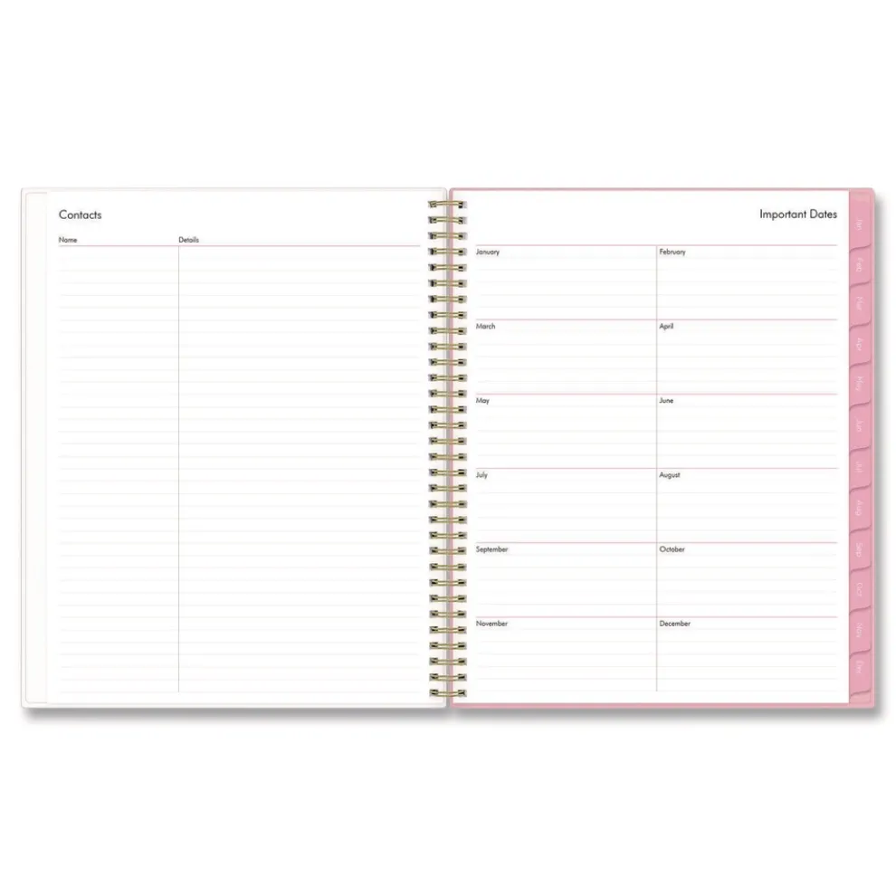 Blue Sky 11 in. x 8.5 in. 12-Month (Jan to Dec): 2026 Mimi Pink Monthly Planner - Floral Artwork, Pink/Blue/Rose Cover
