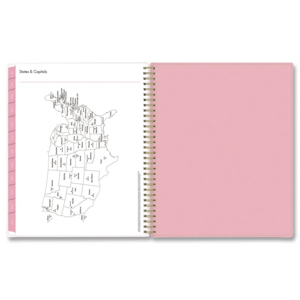 Blue Sky 11 in. x 8.5 in. 12-Month (Jan to Dec): 2026 Mimi Pink Monthly Planner - Floral Artwork, Pink/Blue/Rose Cover