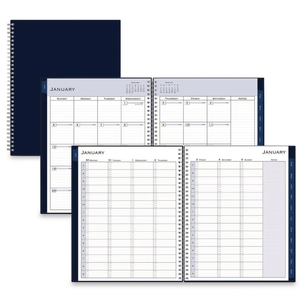Blue Sky 11 in. x 8.5 in. 12-Month (Jan to Dec): 2026 Passages Weekly Appointment Book and Monthly Planner - Navy Cover