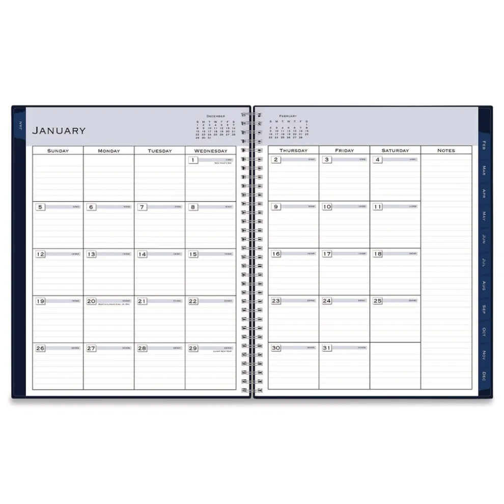 Blue Sky 11 in. x 8.5 in. 12-Month (Jan to Dec): 2026 Passages Weekly Appointment Book and Monthly Planner - Navy Cover