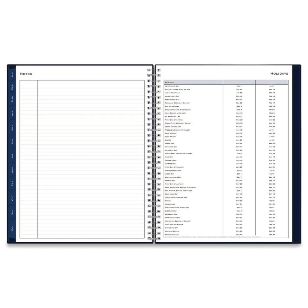Blue Sky 11 in. x 8.5 in. 12-Month (Jan to Dec): 2026 Passages Weekly Appointment Book and Monthly Planner - Navy Cover