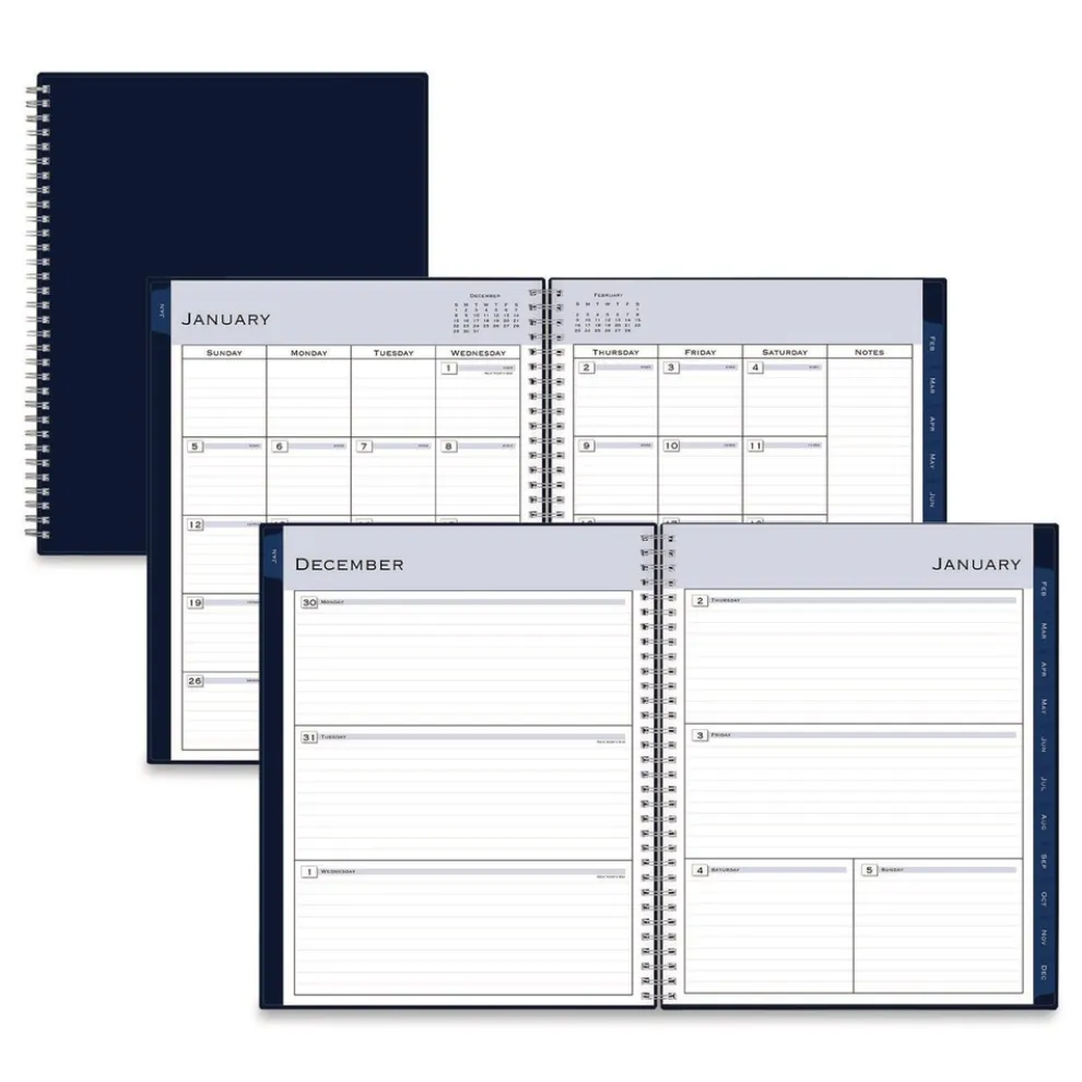 Blue Sky 11 in. x 8.5 in. 12-Month (Jan to Dec): 2026 Passages Weekly/Monthly Planner - Navy Cover