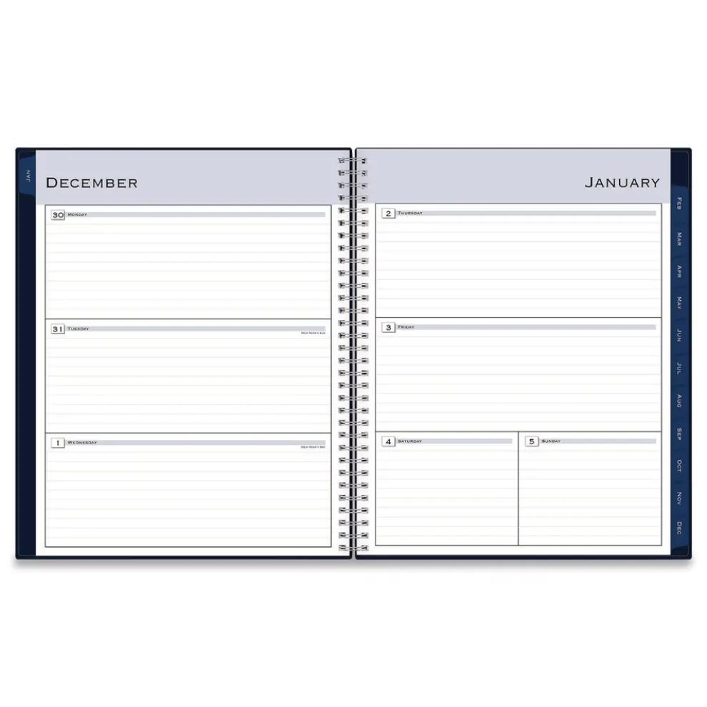 Blue Sky 11 in. x 8.5 in. 12-Month (Jan to Dec): 2026 Passages Weekly/Monthly Planner - Navy Cover
