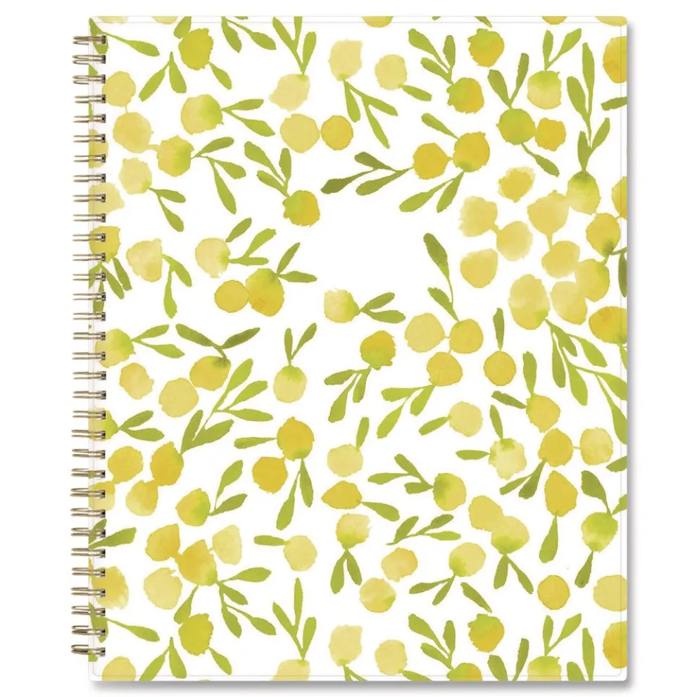 Blue Sky 11 in. x 8.5 in. 12-Month (Jan to Dec): 2026 Mimosa Weekly/Monthly Planner - Floral Artwork, Yellow/Green/White Cover