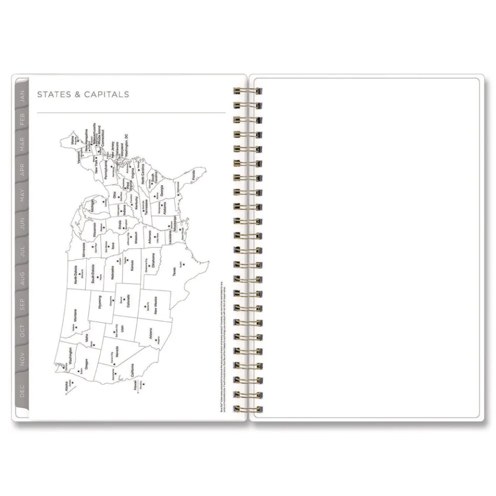 Blue Sky 8 in. x 5 in. 12-Month (Jan to Dec): 2026 Mimosa Weekly/Monthly Planner - Lemon Artwork, Yellow/Green/White Cover