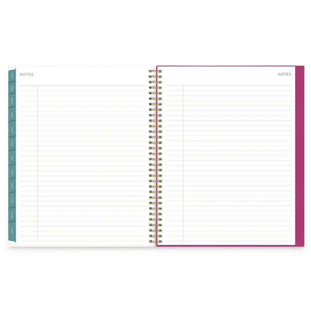 Blue Sky 11 in. x 8.5 in. 12-Month (Jan to Dec): 2026 Kelly Ventura Magenta Bloom Weekly/Monthly Planner - Floral Artwork, Multicolor Cover