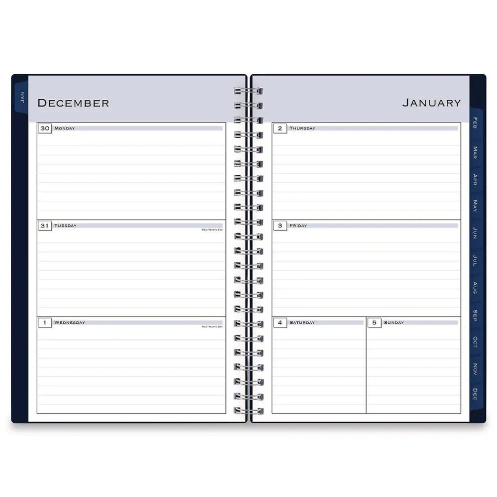 Blue Sky 8 in.x 5 in. 12-Month (Jan to Dec): 2026 Passages Weekly/Monthly Planner - Navy Cover