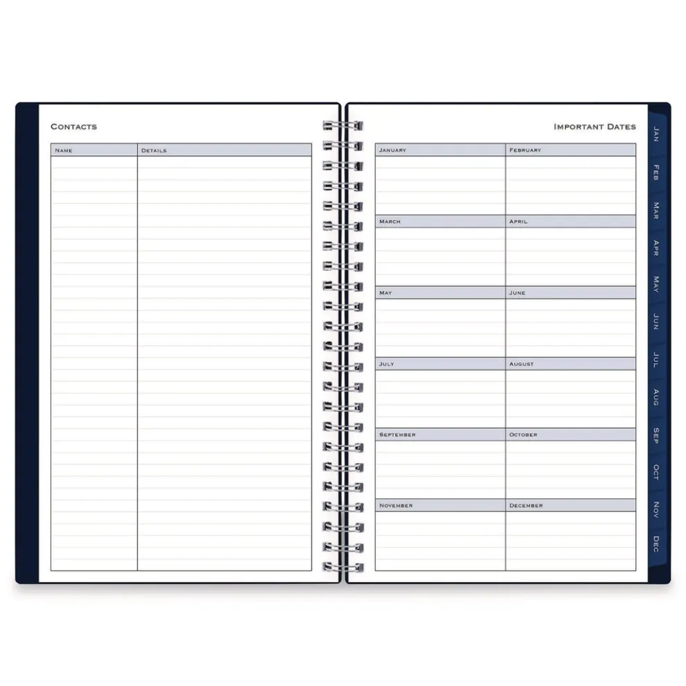 Blue Sky 8 in.x 5 in. 12-Month (Jan to Dec): 2026 Passages Weekly/Monthly Planner - Navy Cover