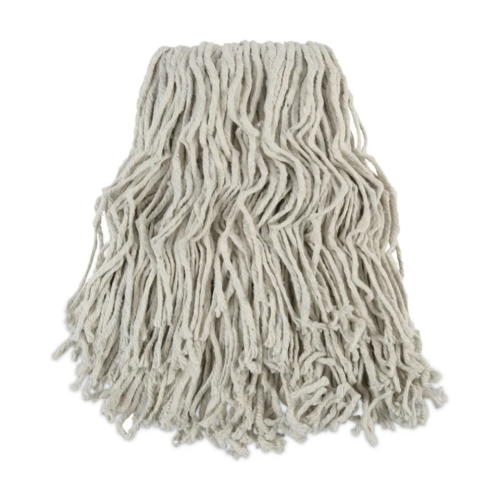Boardwalk #24 Banded Cotton Mop Heads - White (12/Carton)