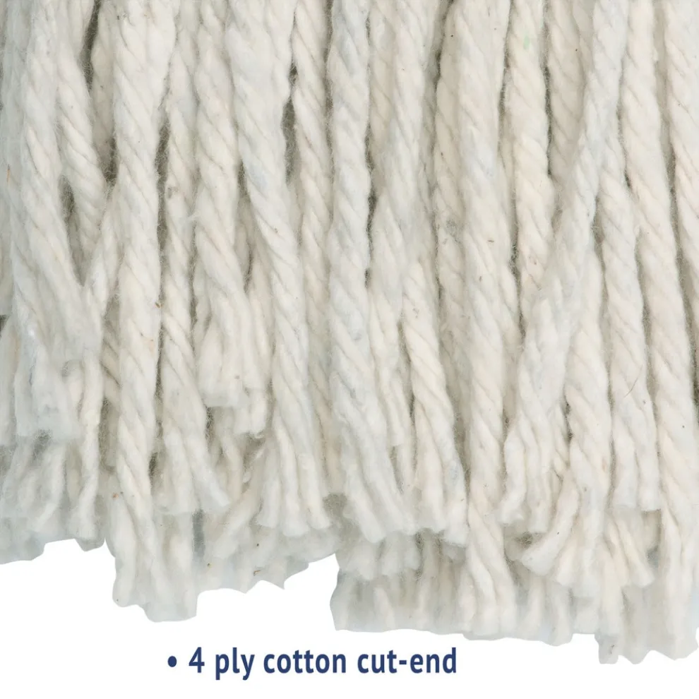 Boardwalk #24 Cut-End Cotton Wet Mop Head - White