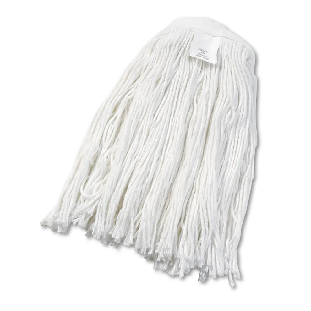 Boardwalk #24 Cut-End Rayon Wet Mop Head - White (12/Carton)
