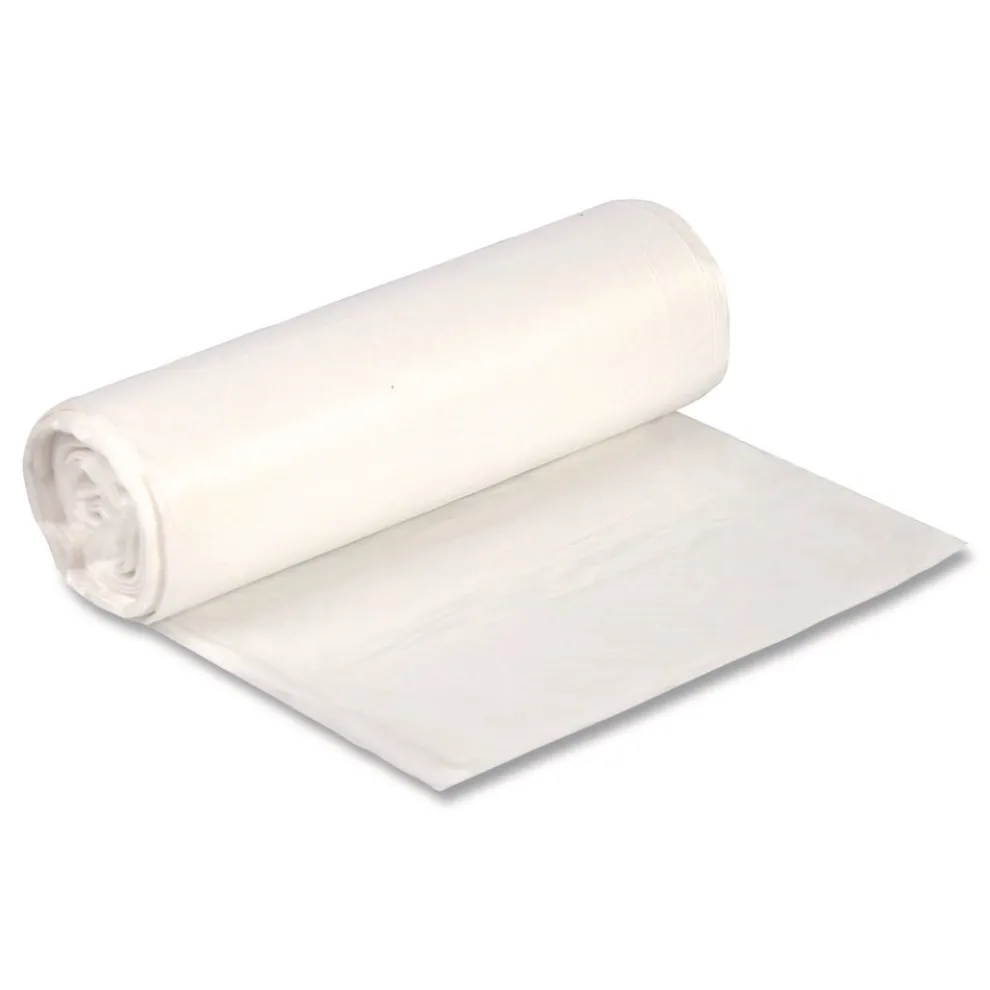 Boardwalk 16 Gallon 8 mic 24 in. x 33 in. Perforated Roll High-Density Can Liners - Natural (1000/Carton)