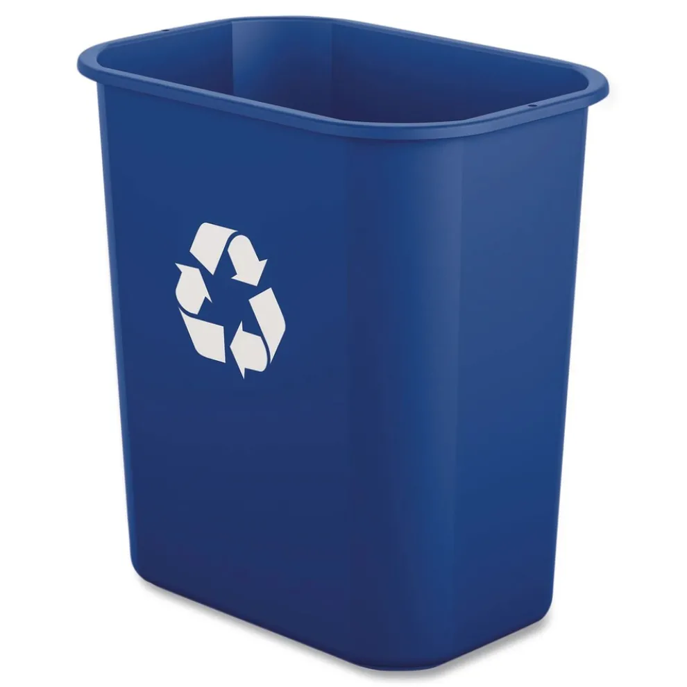 Boardwalk 3 Gallon Polypropylene Deskside Recycling Bin - Blue