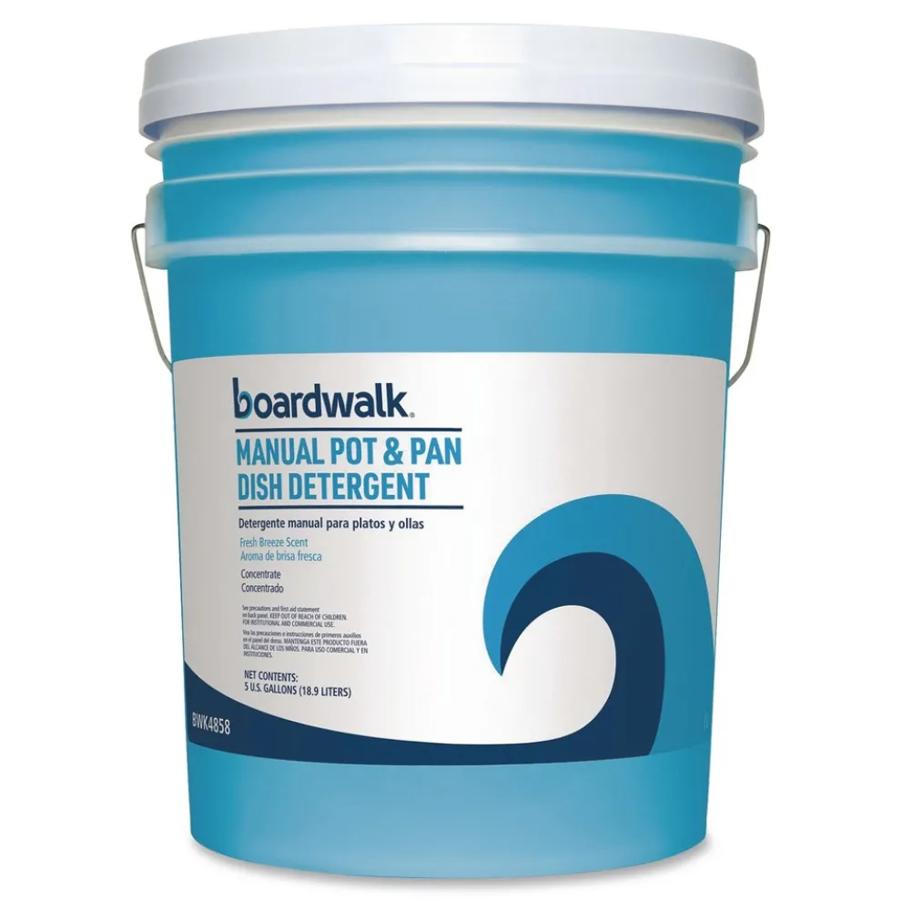 Boardwalk 5 Gallon Manual Pot and Pan Dish Detergent - Fresh Breeze Scent