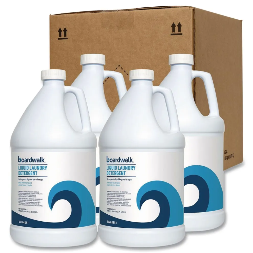 Boardwalk 1 Gallon Liquid Laundry Detergent - Fresh and Clean Scent (4/Carton)