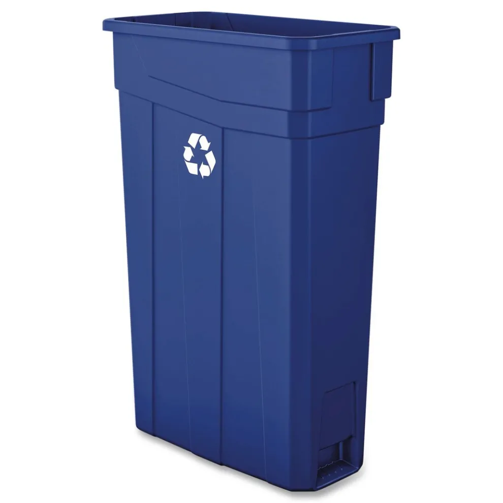 Boardwalk 23 Gallon Polypropylene Slim Recycling Container - Blue