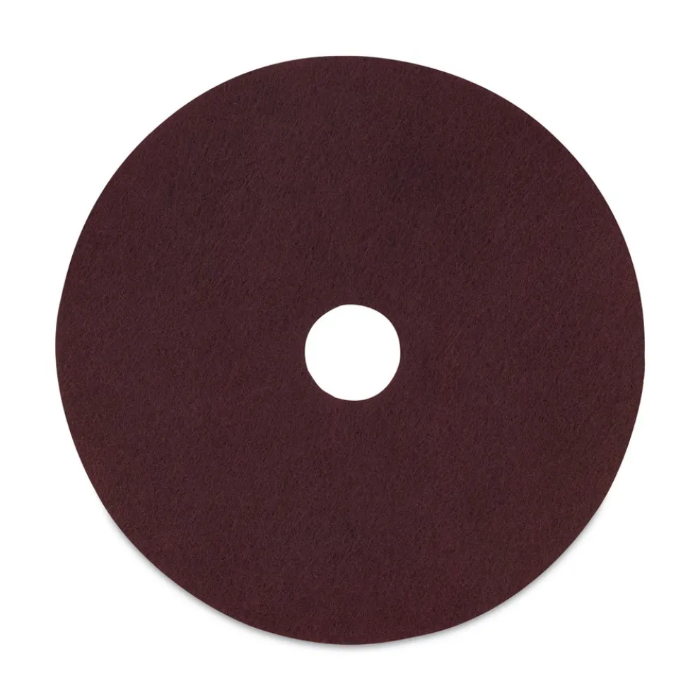 Boardwalk 20 in. Deep Scrub Pads - Maroon (10/Carton)