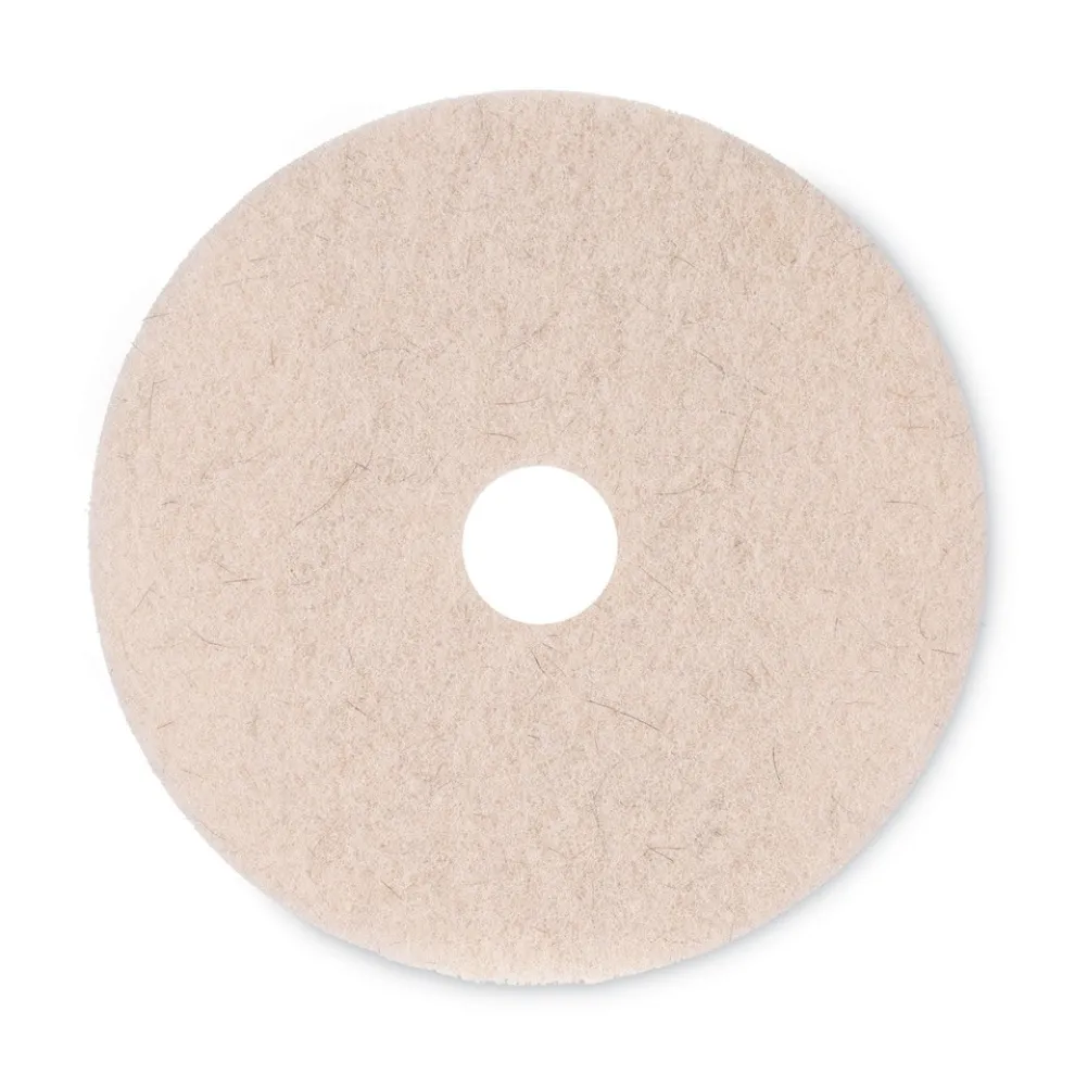 Boardwalk 20 in. Diameter Natural Hog Hair Burnishing Floor Pads - Tan (5/Carton)