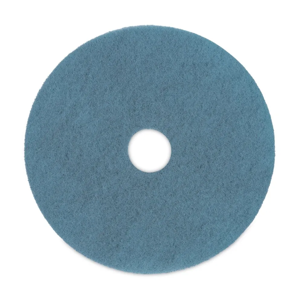 Boardwalk 20 in. Diameter Burnishing Floor Pads - Aqua (5/Carton)