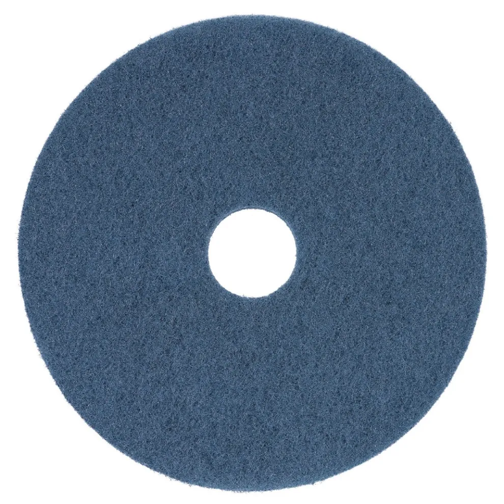 Boardwalk 16 in. Diameter Scrubbing Floor Pads - Blue (5/Carton)