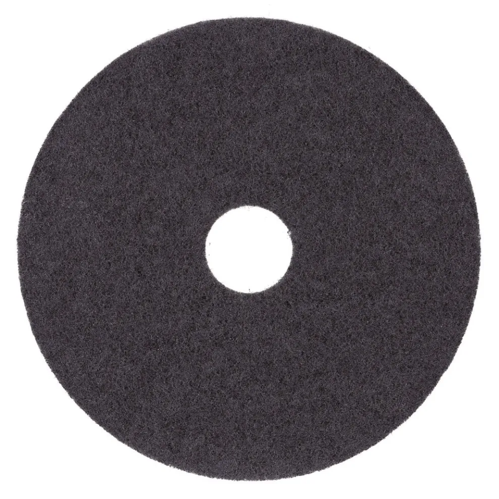 Boardwalk 12 in. Diameter Stripping Floor Pads - Black (5/Carton)