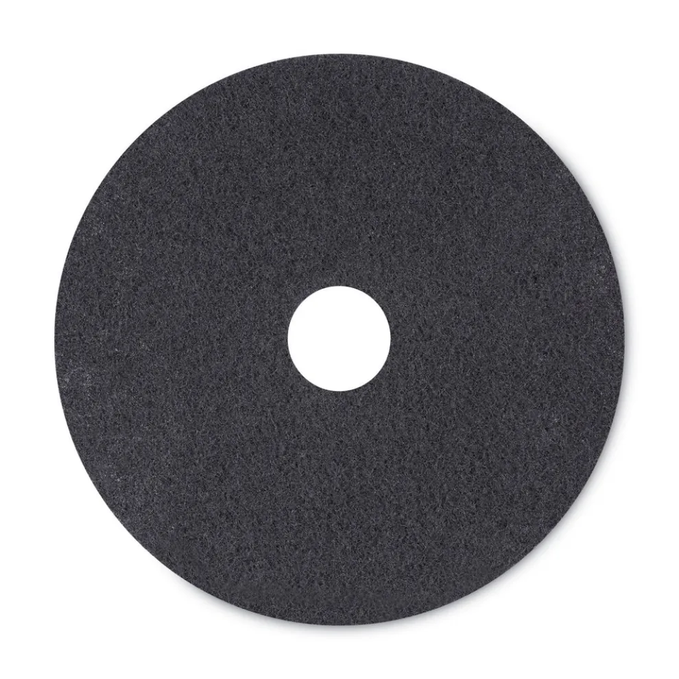 Boardwalk 20 in. Diameter High Performance Stripping Floor Pads - Black (5/Carton)