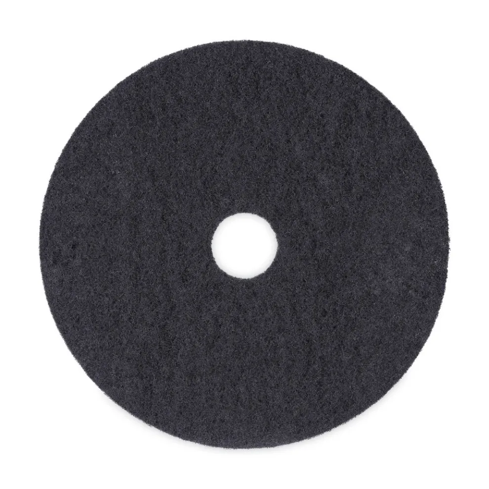 Boardwalk 20 in. Diameter Stripping Floor Pads - Black (5/Carton)