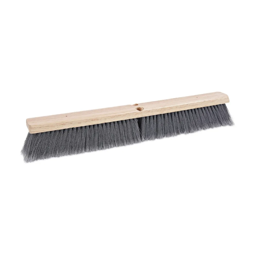 Boardwalk 3 in. Gray Flagged Polypropylene Bristles 24 in. Brush Floor Brush Head