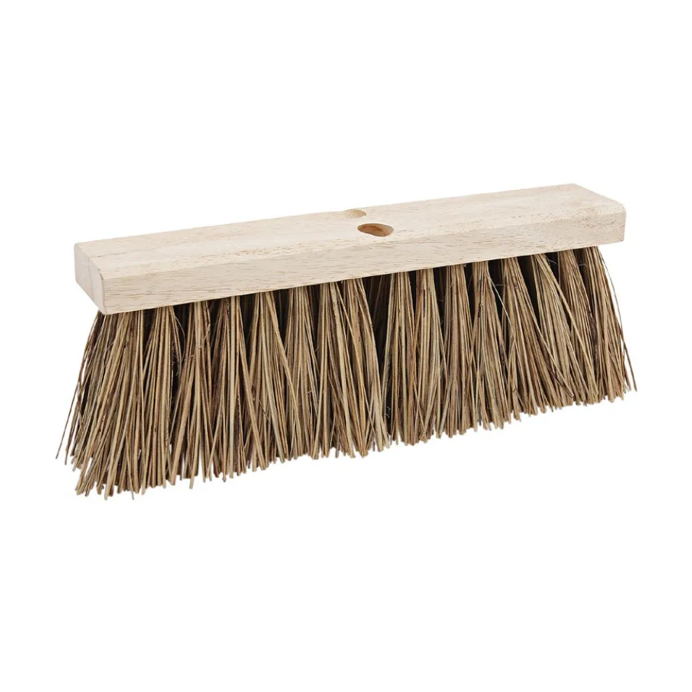 Boardwalk 6.25 in. Palmyra Fiber Bristles 16 in. Brush Street Broom Head - Brown