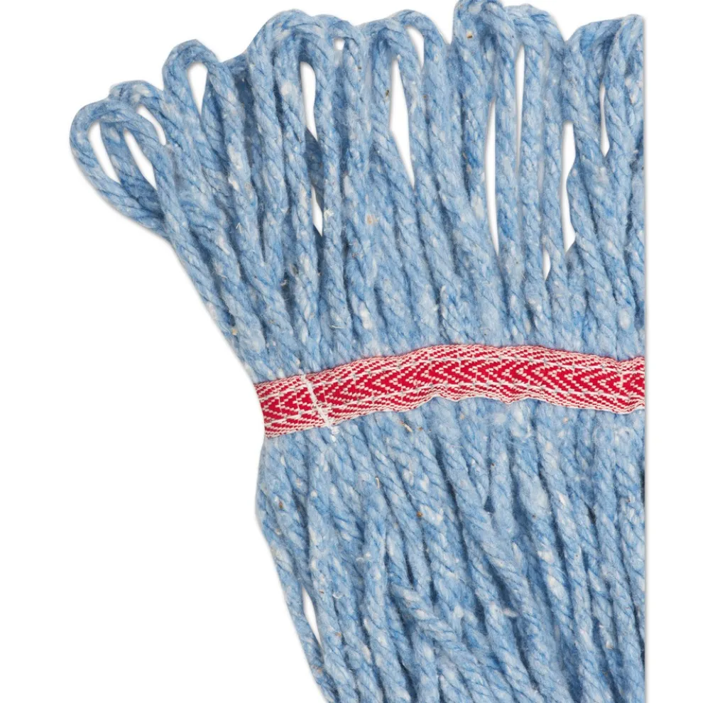 Boardwalk 5 in. Super Loop Cotton/Synthetic Fiber Wet Mop Head - Large, Blue