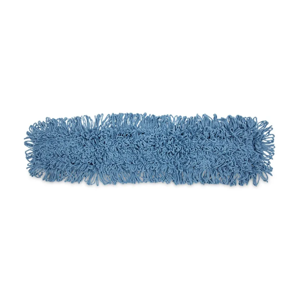 Boardwalk 36 in. x 5 in. Looped-End Cotton/ Synthetic Blend Dust Mop Head - Blue