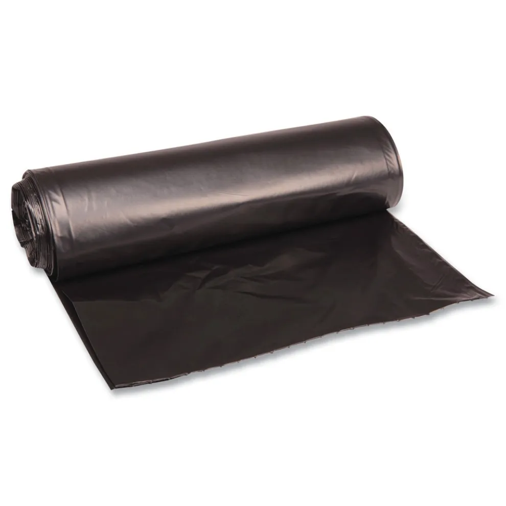 Boardwalk 33 in. x 39 in. 33 gal. 1.6 mil Recycled Low-Density Polyethylene Can Liners - Black (100/Carton)