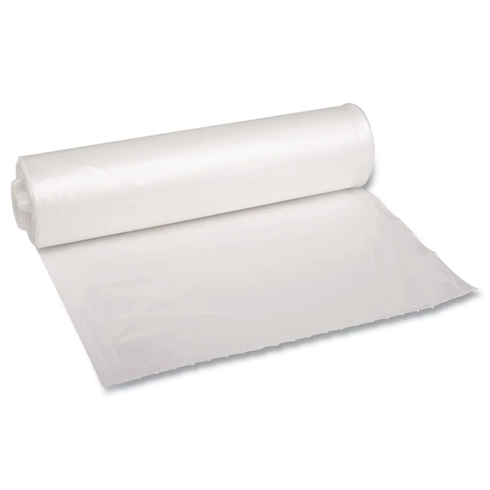 Boardwalk 33 in. x 39 in. 1.4 mil 33 gal. Recycled Low-Density Polyethylene Can Liners - Clear (100/Carton)
