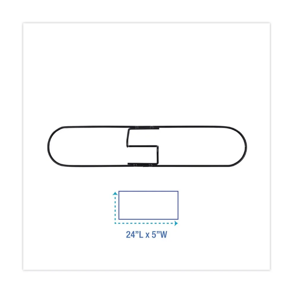 Boardwalk 24 in. x 5 in. Zinc Plated Clip-On Dust Mop Frame