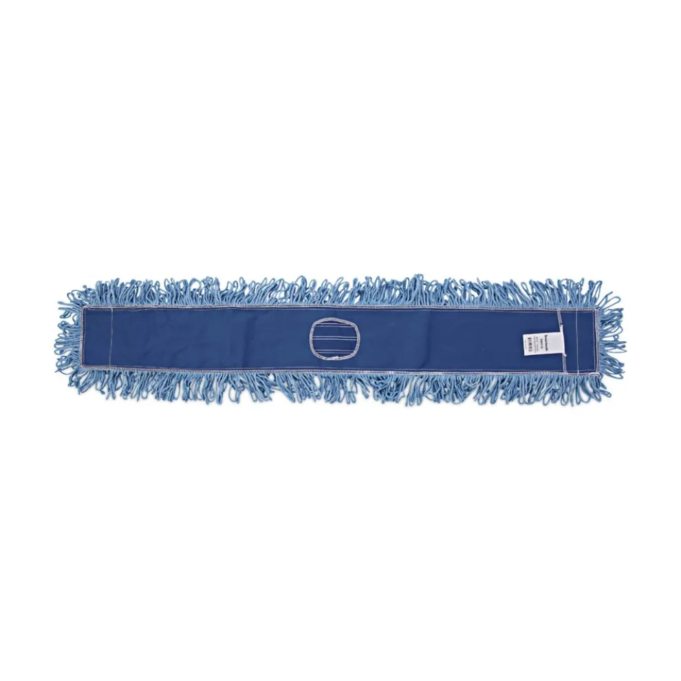 Boardwalk 48 in. x 5 in. Cotton/Synthetic Blend Dust Mop Head - Blue