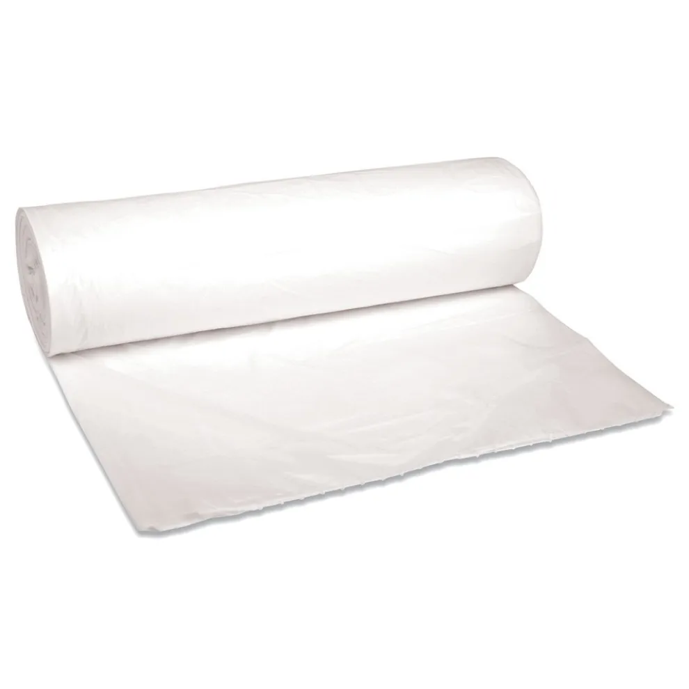 Boardwalk 40 in. x 46 in. 45 gal. 0.6 mil Low-Density Waste Can Liners - White (100/Carton)