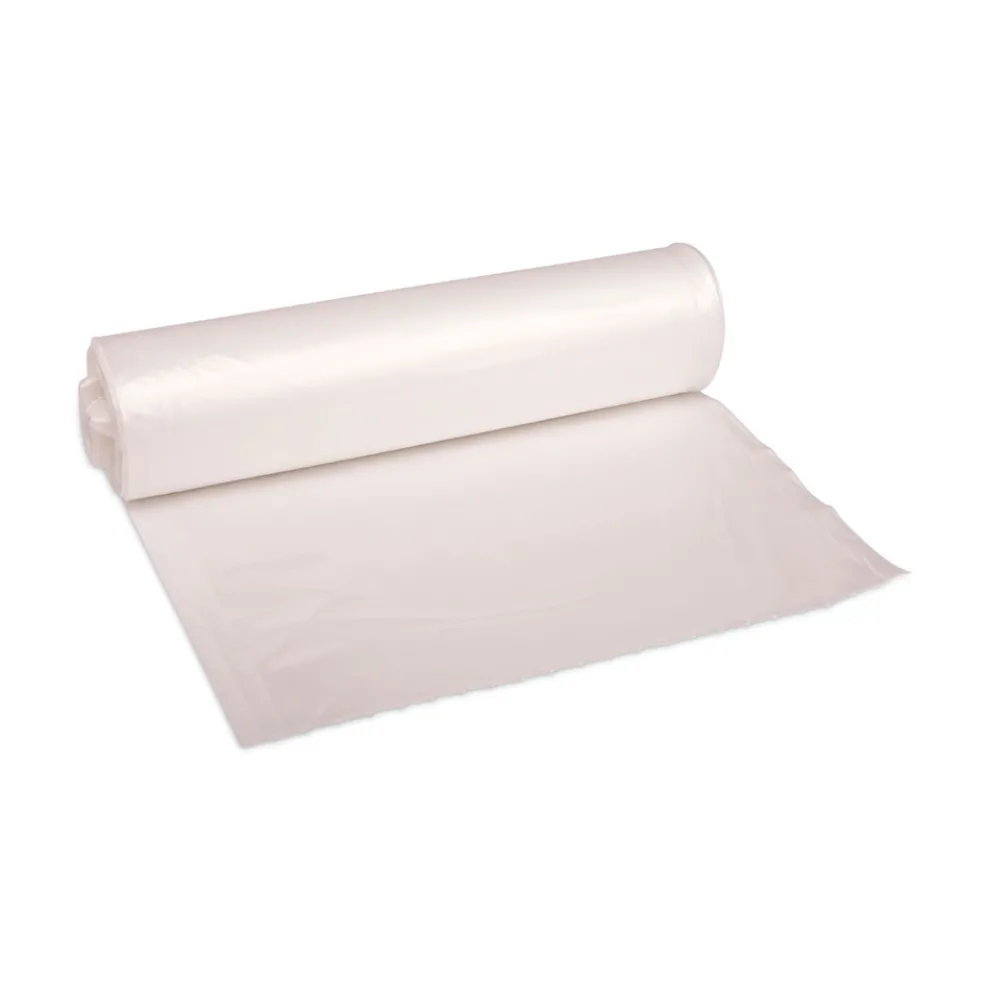 Boardwalk 30 in. x 37 in. 30 Gallon 16 mic High Density Industrial Coreless Roll Can Liners - Natural (500/Carton)