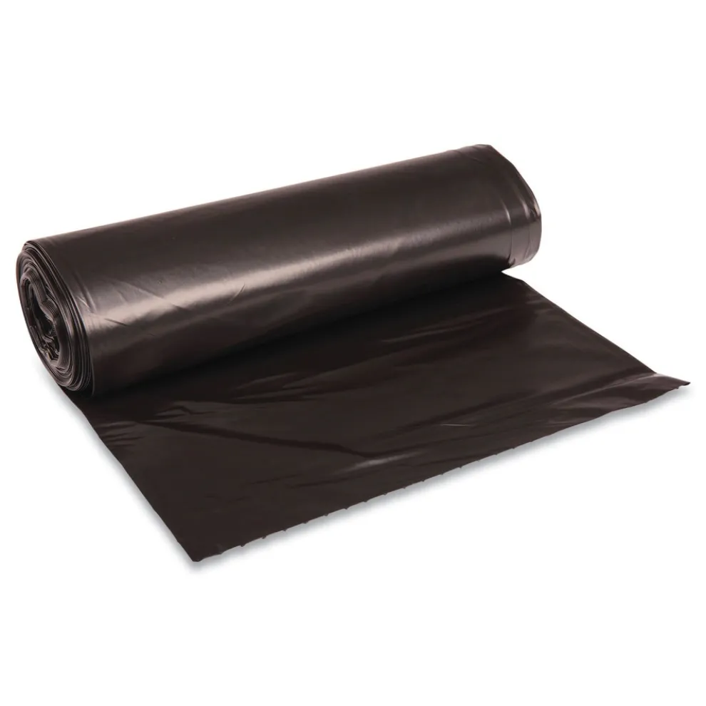 Boardwalk 40 in. x 46 in. 45 gal. 1.6 mil Recycled Low-Density Polyethylene Can Liners - Black (100/Carton)