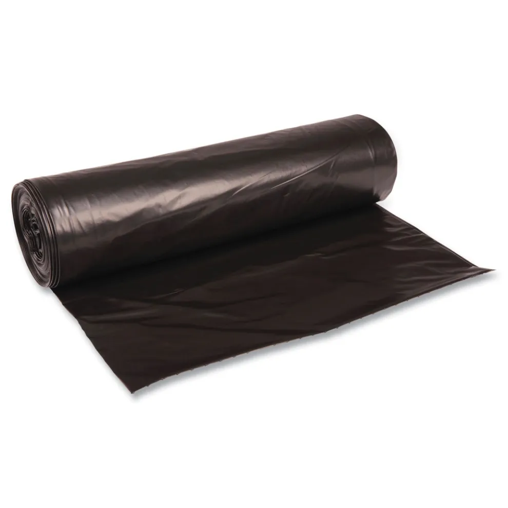 Boardwalk 43 in. x 47 in. 56 gal. 1.6 mil Recycled Low-Density Polyethylene Can Liners - Black (100/Carton)