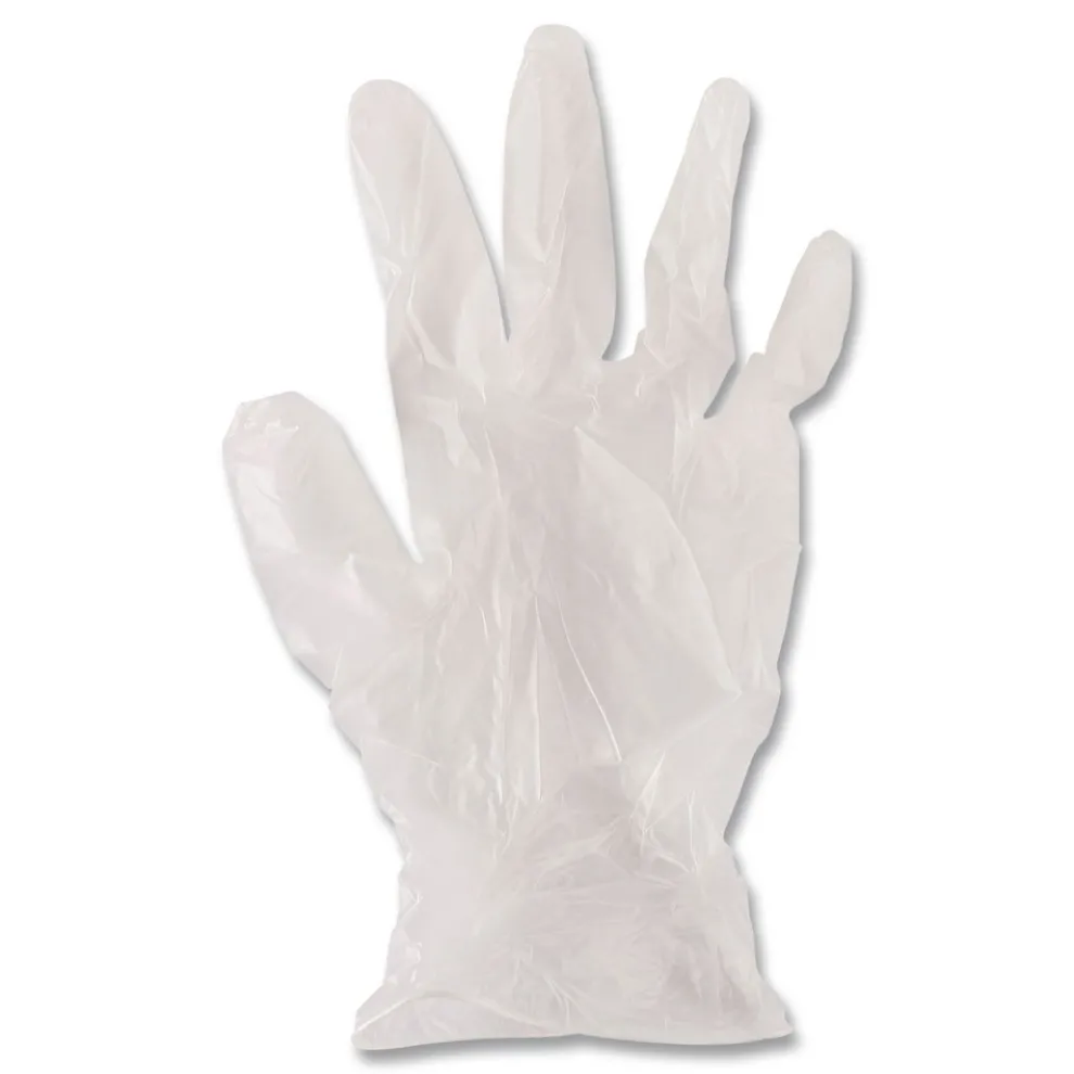 Boardwalk 2.6 mil 13 in. Long Powder-Free General Purpose Vinyl Gloves - Medium, Clear (100/Box)