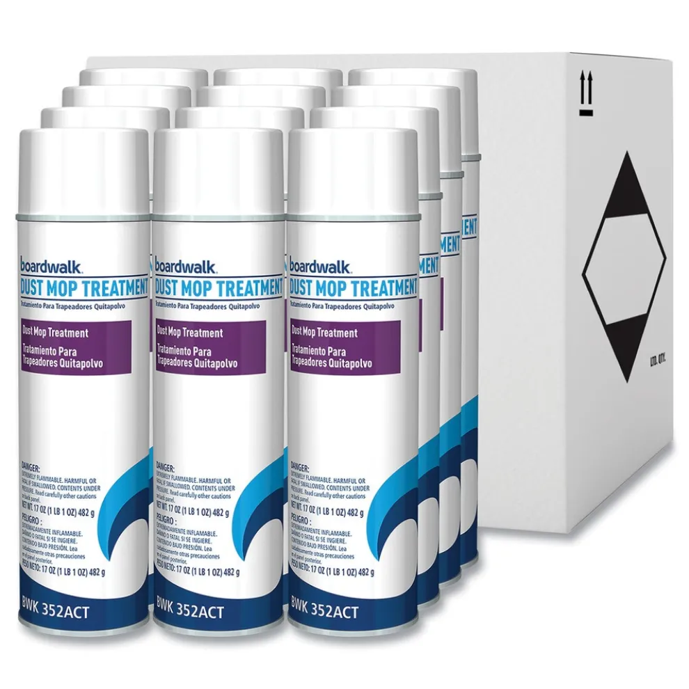 Boardwalk 17 oz. Aerosol Spray Dust Mop Treatment - Pine Scent (12/Carton)