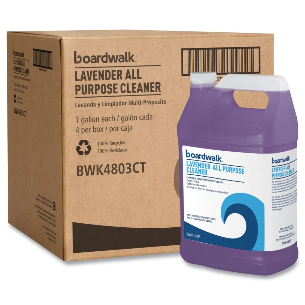 Boardwalk 128 oz. Bottle All Purpose Cleaner - Lavender Scent (4/Carton)