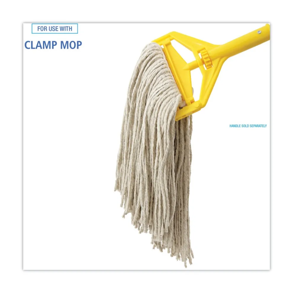 Boardwalk 16 oz. Cotton Premium Cut-End Wet Mop Heads - White (12/Carton)