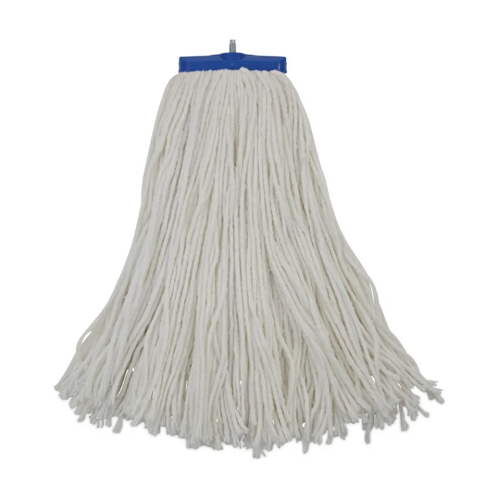Boardwalk 16 oz. Cut-End Lie-Flat Rayon Wet Mop Head - White (12/Carton)