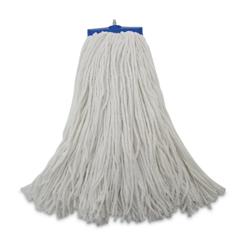 Boardwalk 20 oz. Economical Lie-Flat Rayon Fiber Mop Head - White (12/Carton)