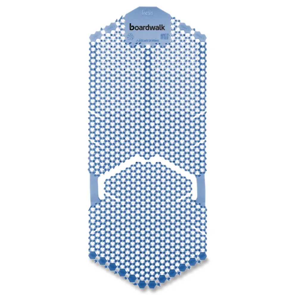 Boardwalk 5.22 oz. Vertical Urinal Screen - Cotton Blossom Scent Blue (6/Carton)